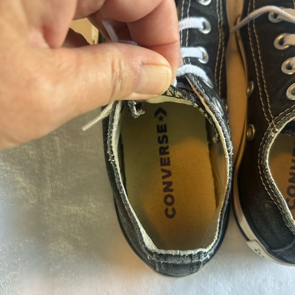 Converse black lace up size 12